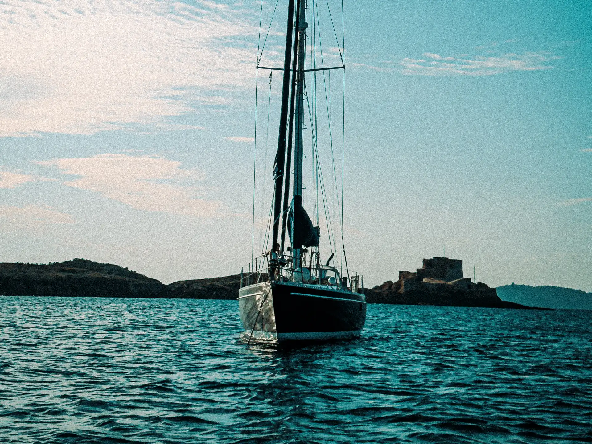 njord au mouillage à Porquerolles